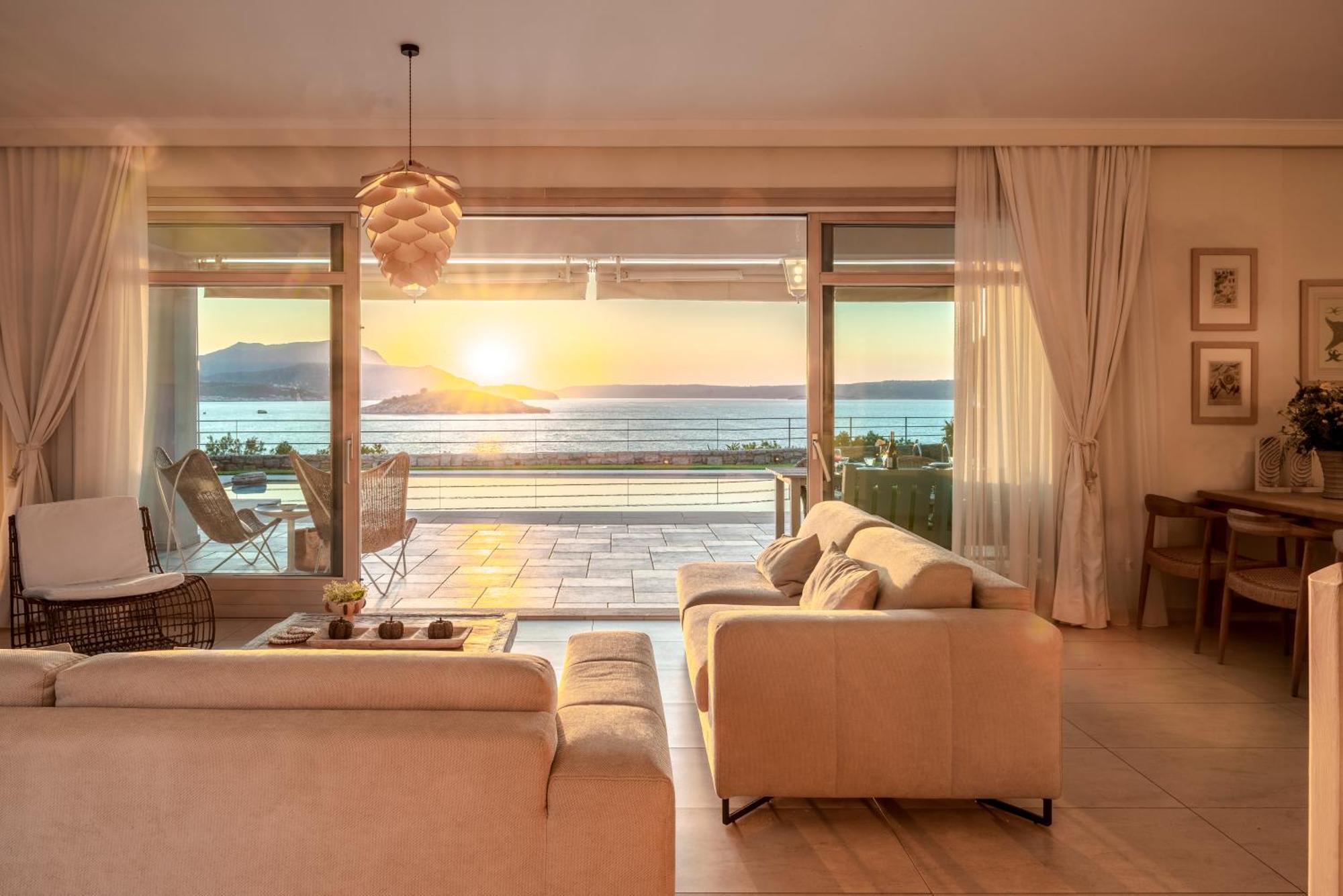 Sk Place Luxury Seafront Villas Chania Almirida Exteriör bild