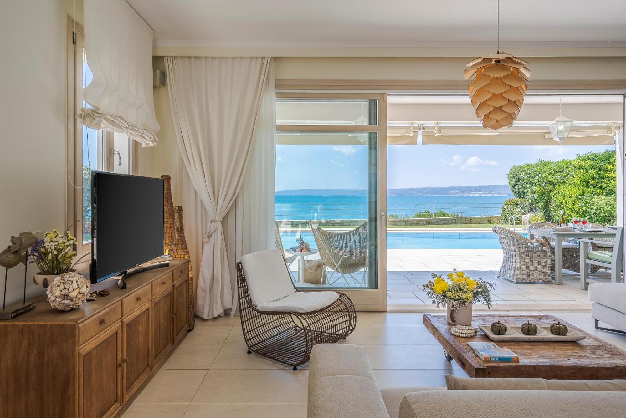 Sk Place Luxury Seafront Villas Chania Almirida Exteriör bild